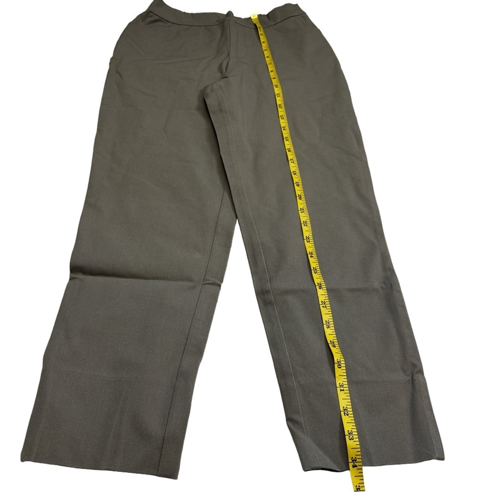 Mizrahi Live! Size 2 Light Olive Green Pull-On Pants Stretch Waist Faux Pockets - Picture 11 of 12